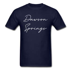 Dawson Springs Cursive T-Shirt - navy