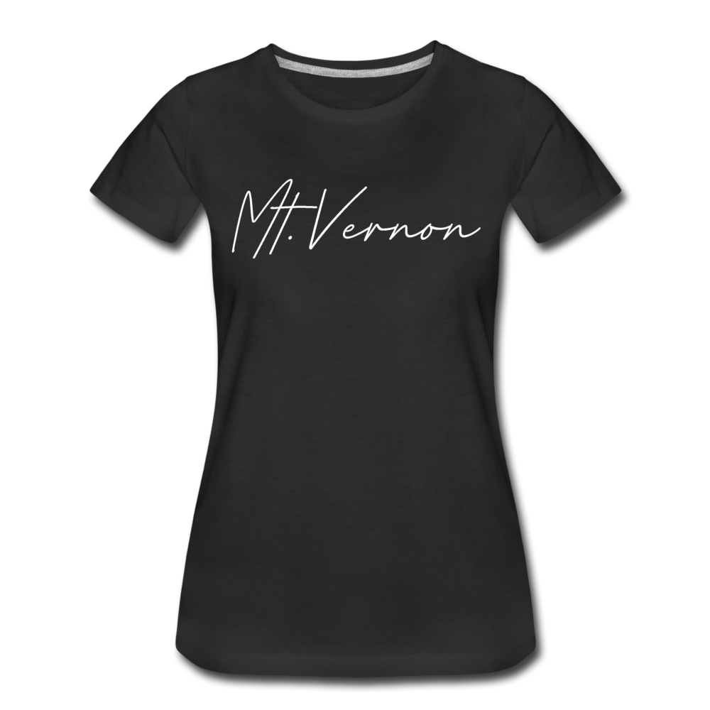 Mount Vernon Cursive Women's T-Shirt - black