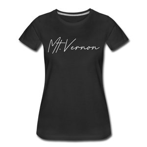 Mount Vernon Cursive Women's T-Shirt - black