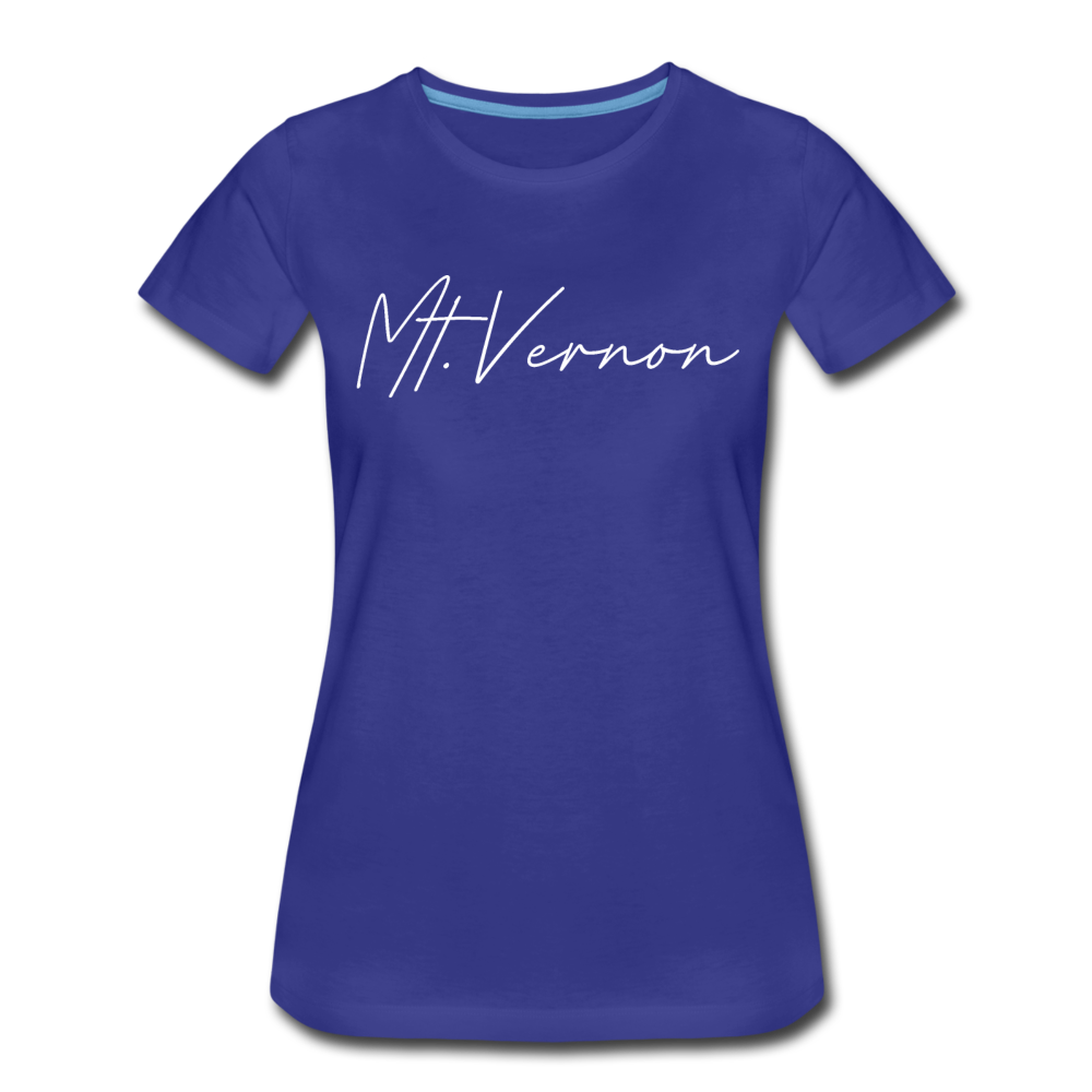 Mount Vernon Cursive Women's T-Shirt - royal blue