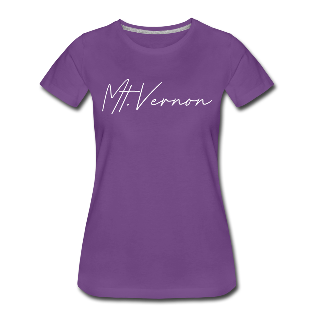 Mount Vernon Cursive Women's T-Shirt - purple