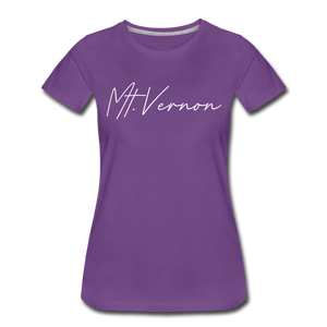 Mount Vernon Cursive Women's T-Shirt - purple