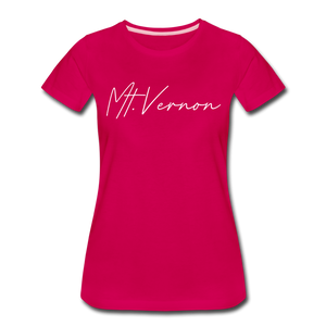 Mount Vernon Cursive Women's T-Shirt - dark pink