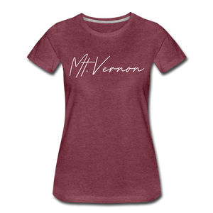 Mount Vernon Cursive Women's T-Shirt - heather burgundy