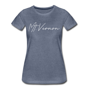 Mount Vernon Cursive Women's T-Shirt - heather blue