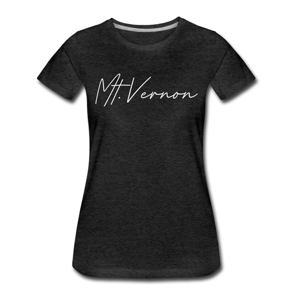 Mount Vernon Cursive Women's T-Shirt - charcoal gray