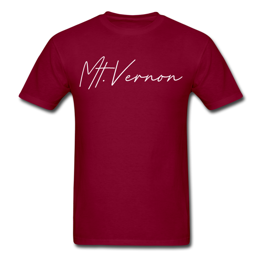 Mount Vernon Cursive T-Shirt - burgundy