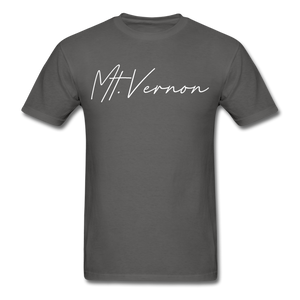 Mount Vernon Cursive T-Shirt - charcoal