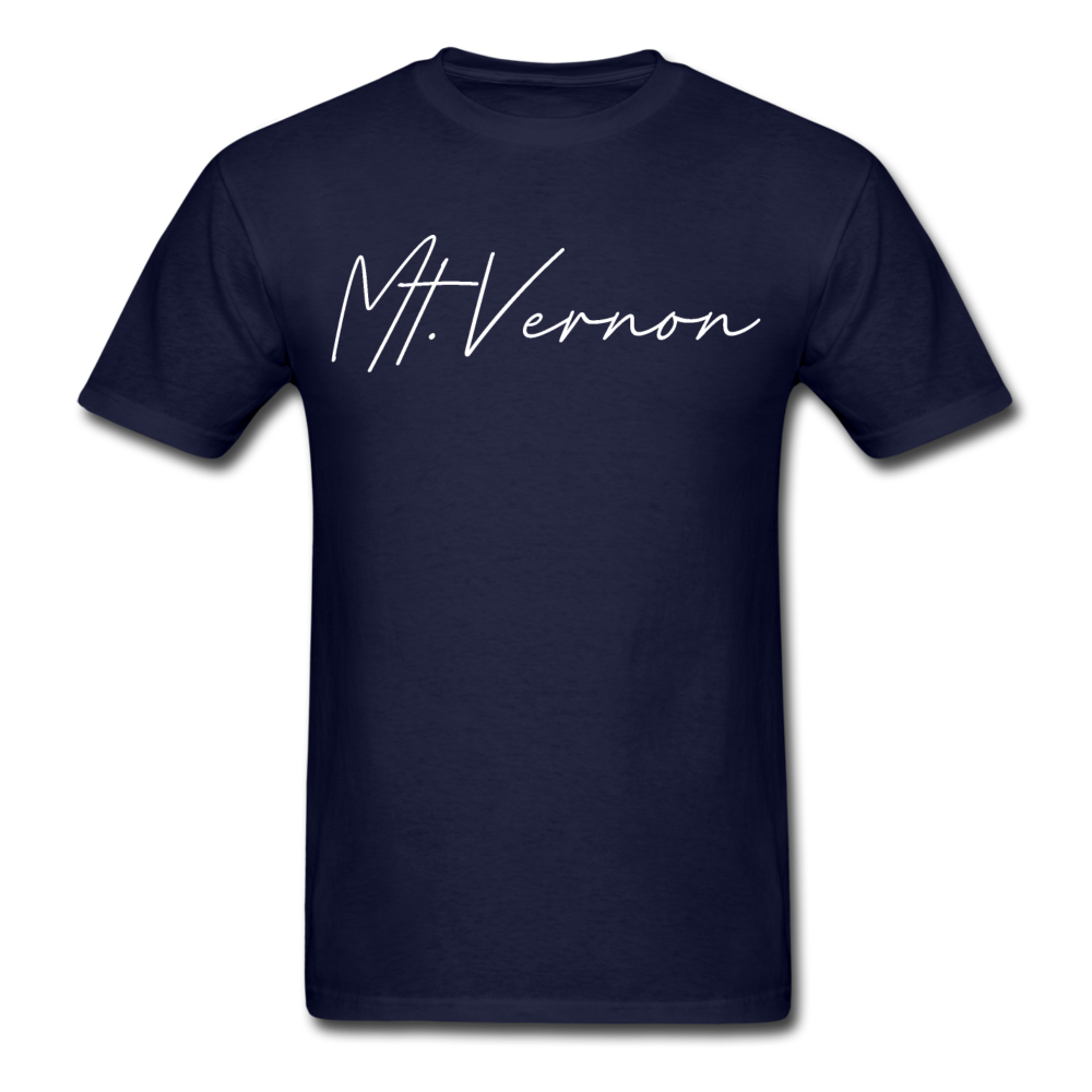 Mount Vernon Cursive T-Shirt - navy