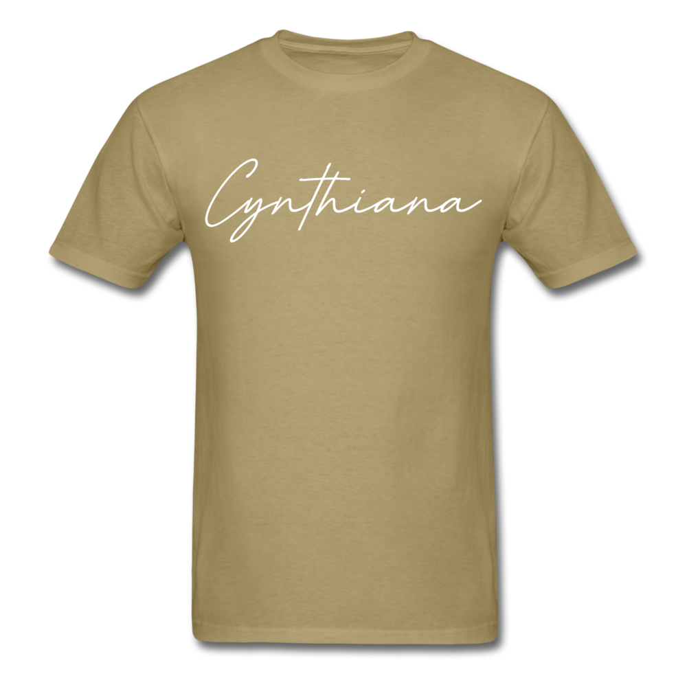 Cynthiana Cursive T-Shirt - khaki