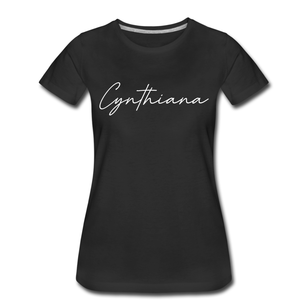 Cynthiana Cursive Women's T-Shirt - black