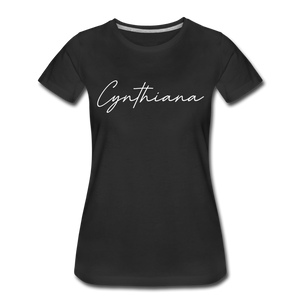 Cynthiana Cursive Women's T-Shirt - black