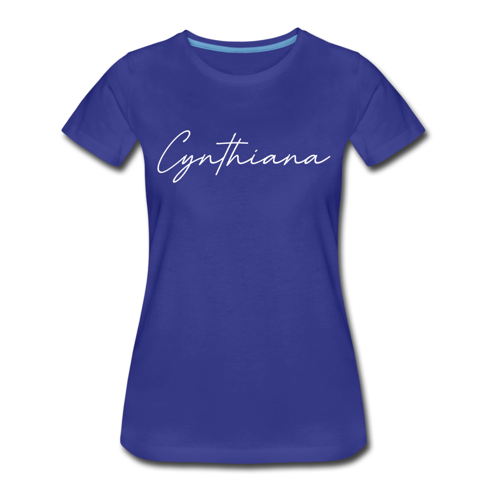 Cynthiana Cursive Women's T-Shirt - royal blue