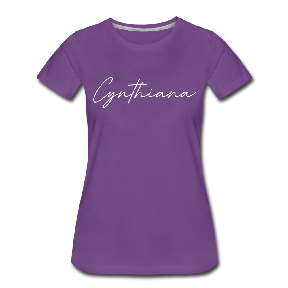 Cynthiana Cursive Women's T-Shirt - purple