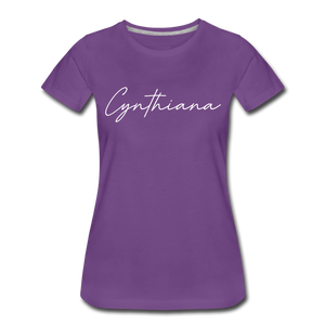 Cynthiana Cursive Women's T-Shirt - purple