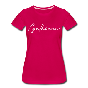 Cynthiana Cursive Women's T-Shirt - dark pink