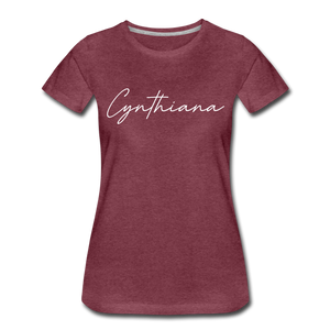 Cynthiana Cursive Women's T-Shirt - heather burgundy