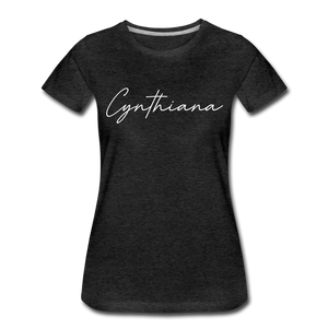 Cynthiana Cursive Women's T-Shirt - charcoal gray