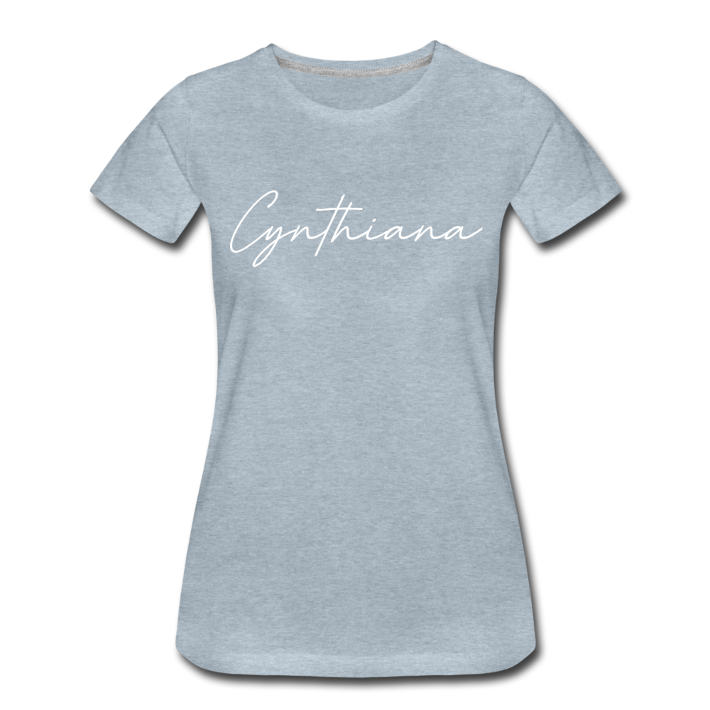 Cynthiana Cursive Women's T-Shirt - heather ice blue