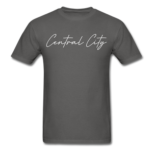 Central City Cursive T-Shirt - charcoal