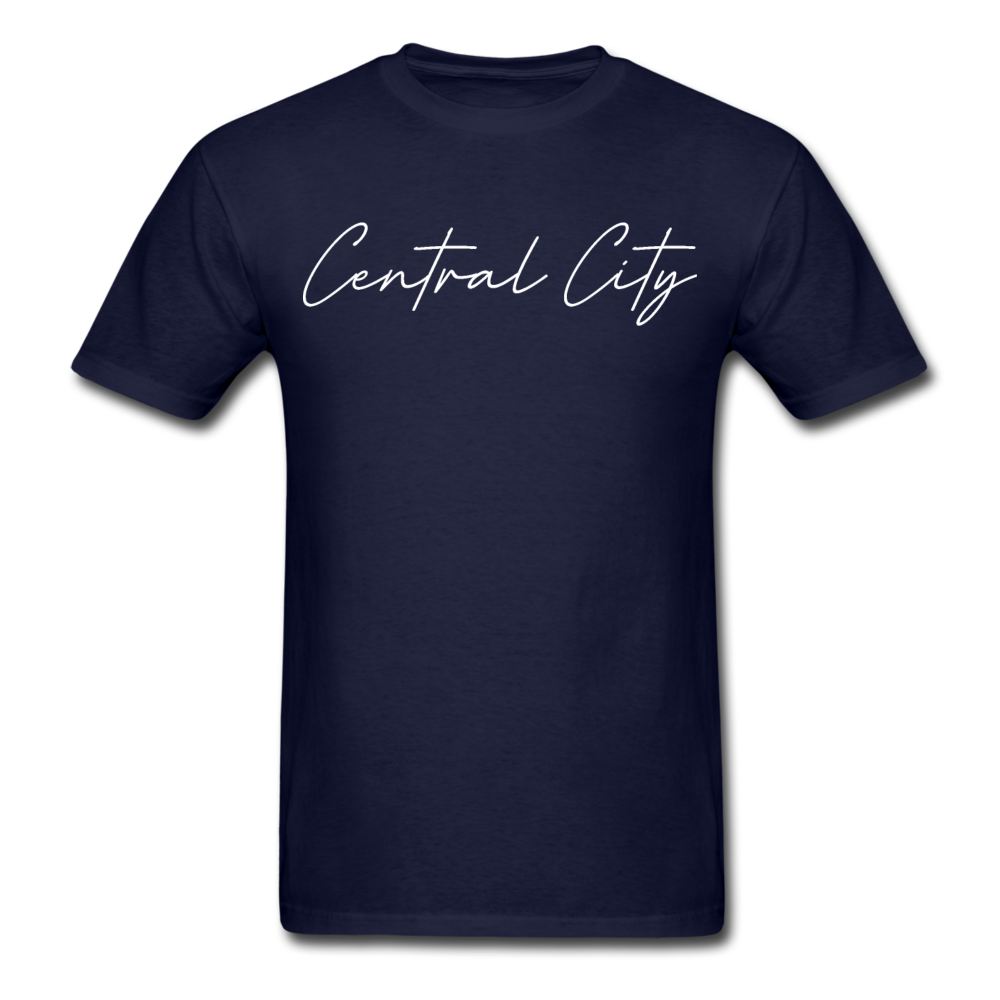 Central City Cursive T-Shirt - navy