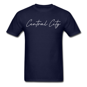 Central City Cursive T-Shirt - navy