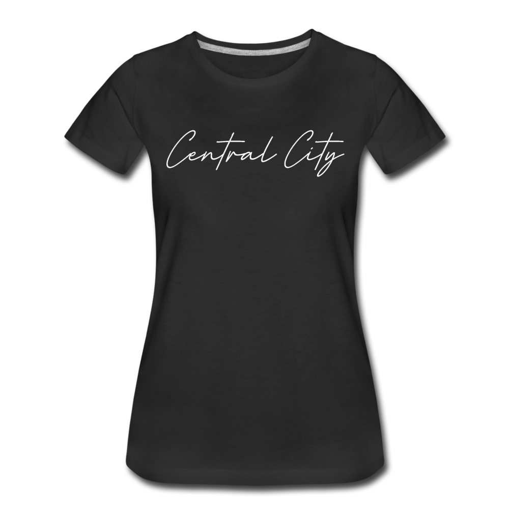 Central City Cursive Women's T-Shirt - black