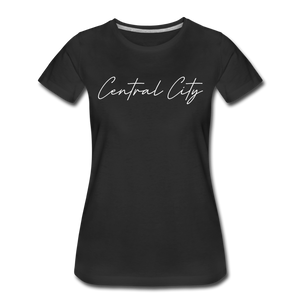 Central City Cursive Women's T-Shirt - black