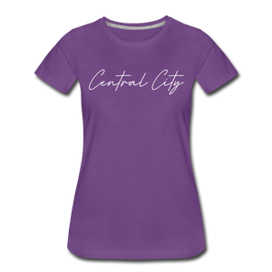 Central City Cursive Women's T-Shirt - purple