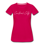 Central City Cursive Women's T-Shirt - dark pink