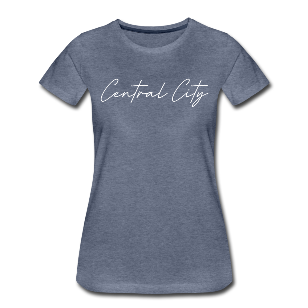 Central City Cursive Women's T-Shirt - heather blue