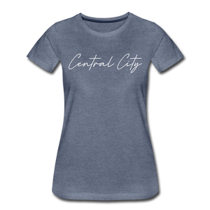 Central City Cursive Women's T-Shirt - heather blue