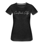 Central City Cursive Women's T-Shirt - charcoal gray