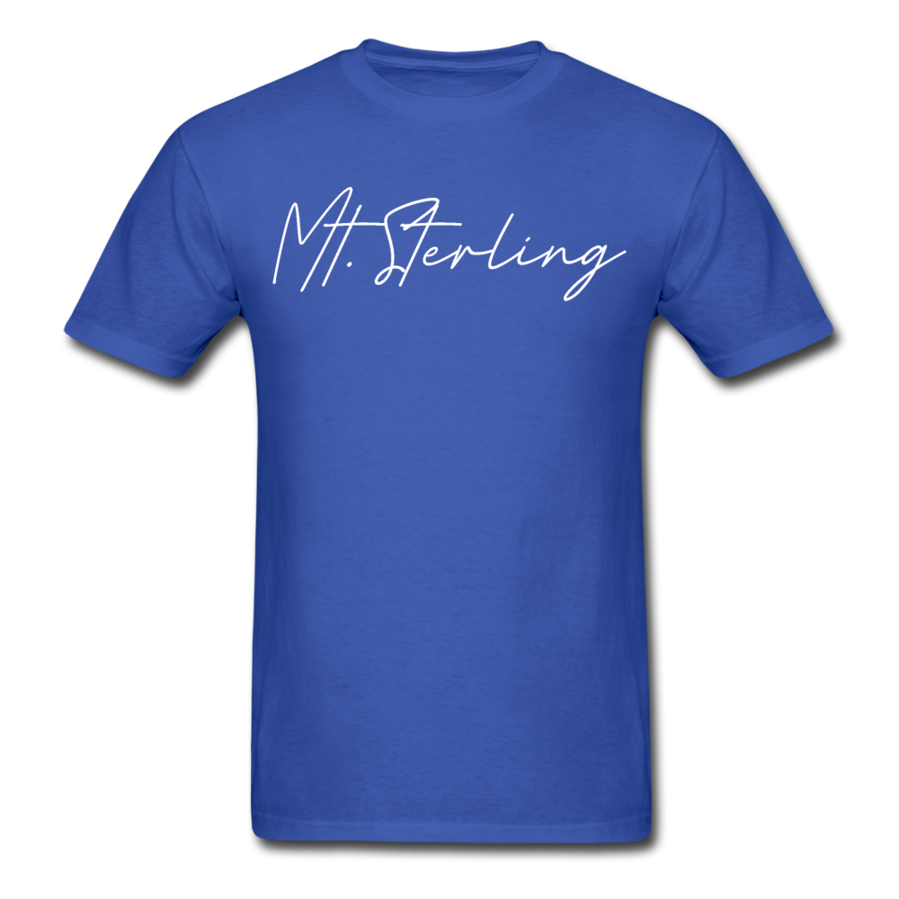 Mount Sterling Cursive T-Shirt - royal blue