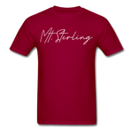 Mount Sterling Cursive T-Shirt - dark red