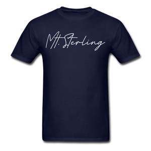 Mount Sterling Cursive T-Shirt - navy