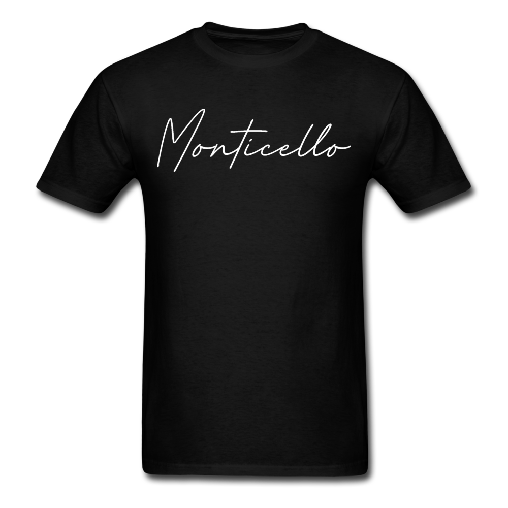Monticello Cursive T-Shirt - black