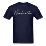 Monticello Cursive T-Shirt - navy