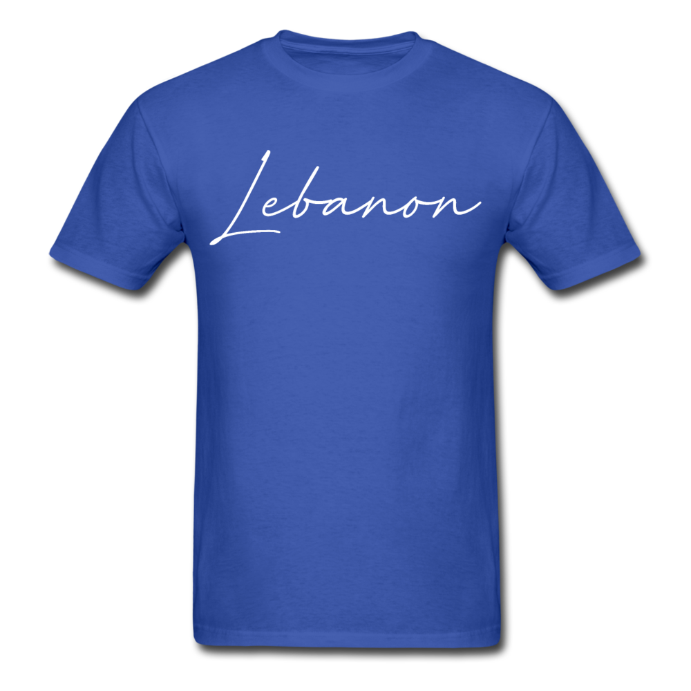 Lebanon Cursive T-Shirt - royal blue