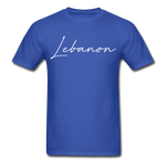 Lebanon Cursive T-Shirt - royal blue