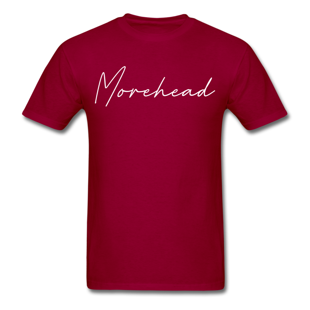 Morehead Cursive T-Shirt - dark red