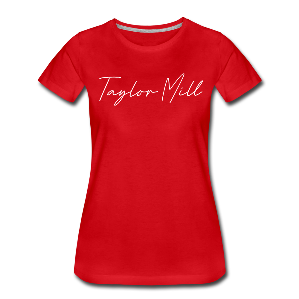 Taylor Mill Cursive Women's T-Shirt - red