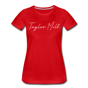 Taylor Mill Cursive Women's T-Shirt - red