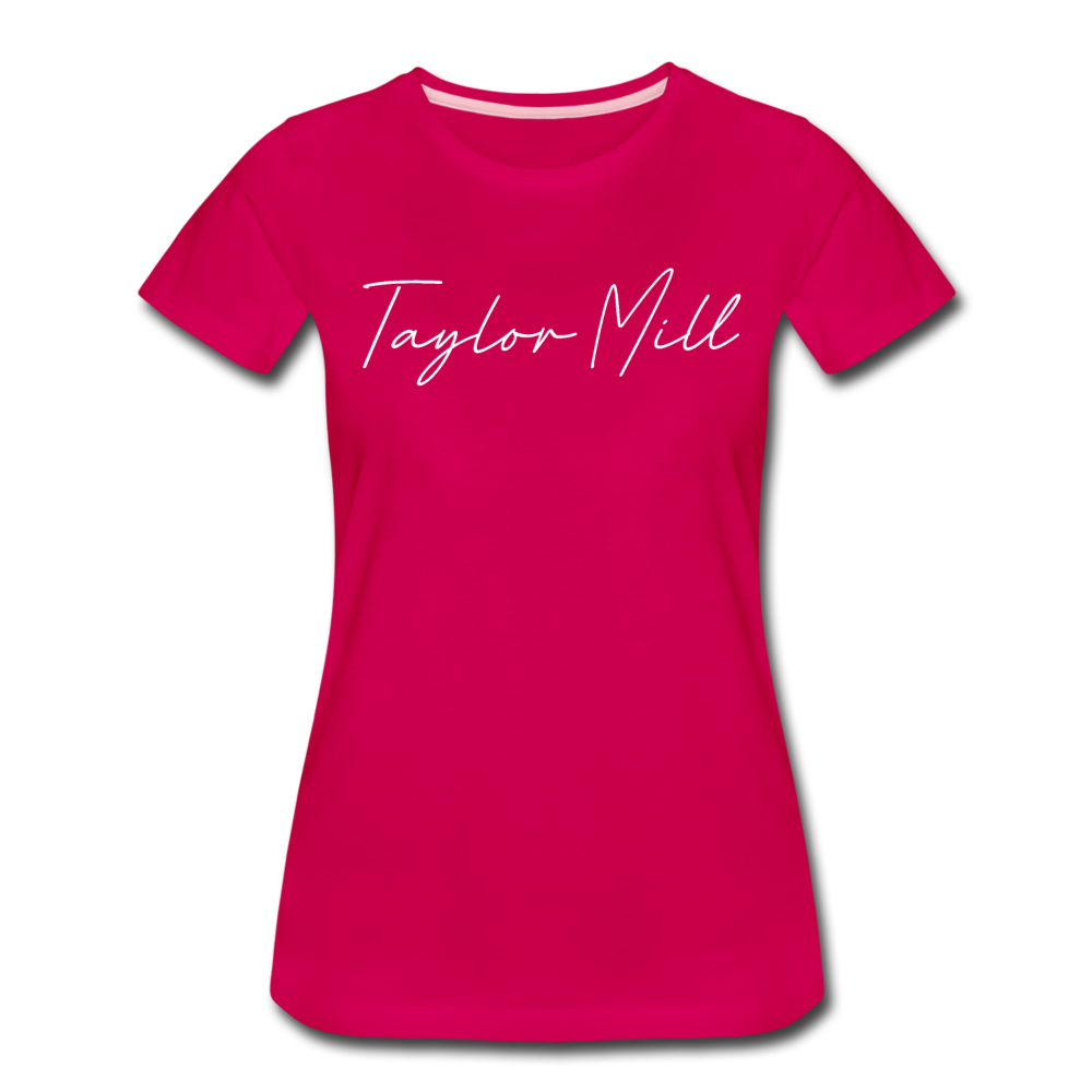 Taylor Mill Cursive Women's T-Shirt - dark pink