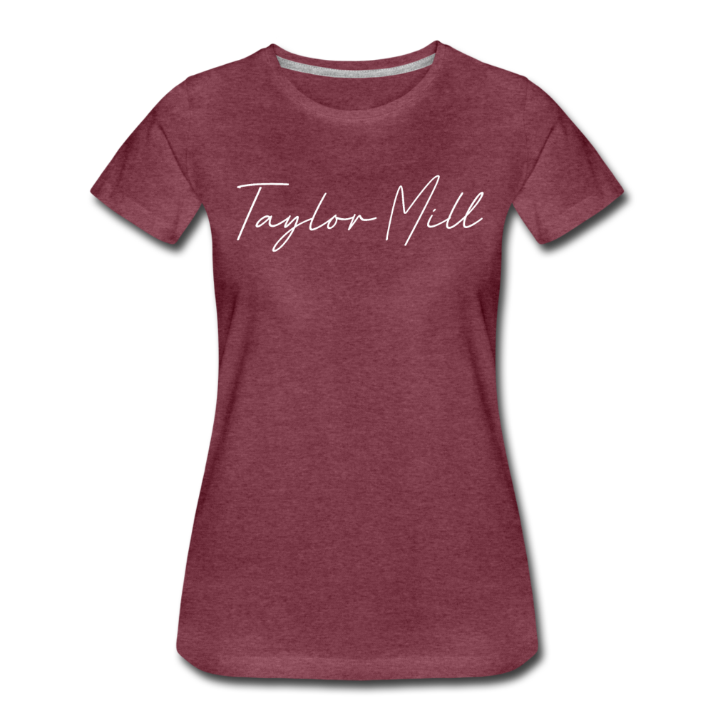 Taylor Mill Cursive Women's T-Shirt - heather burgundy