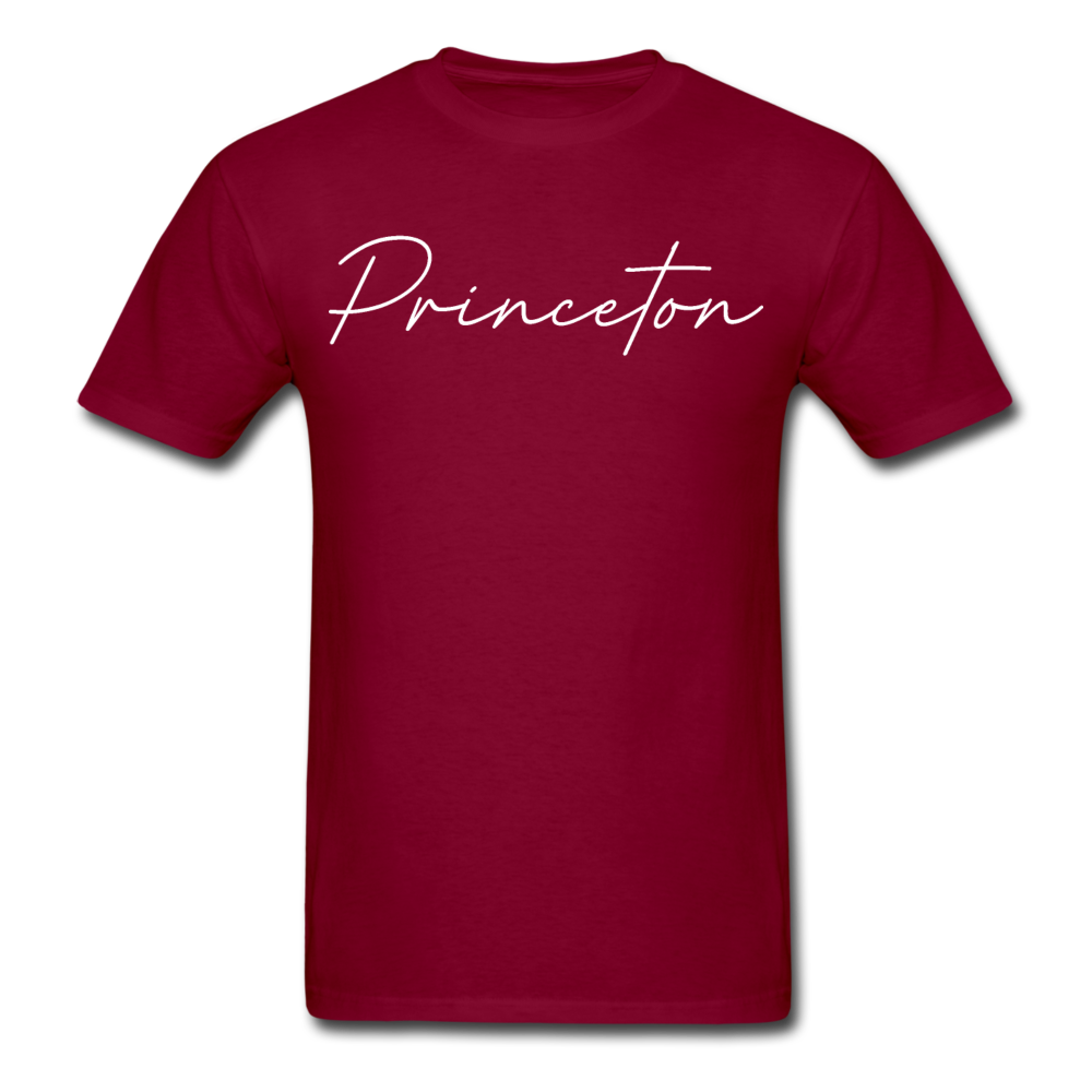 Princeton Cursive T-Shirt - burgundy