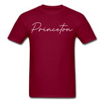 Princeton Cursive T-Shirt - burgundy