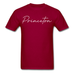 Princeton Cursive T-Shirt - dark red