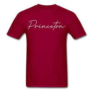 Princeton Cursive T-Shirt - dark red