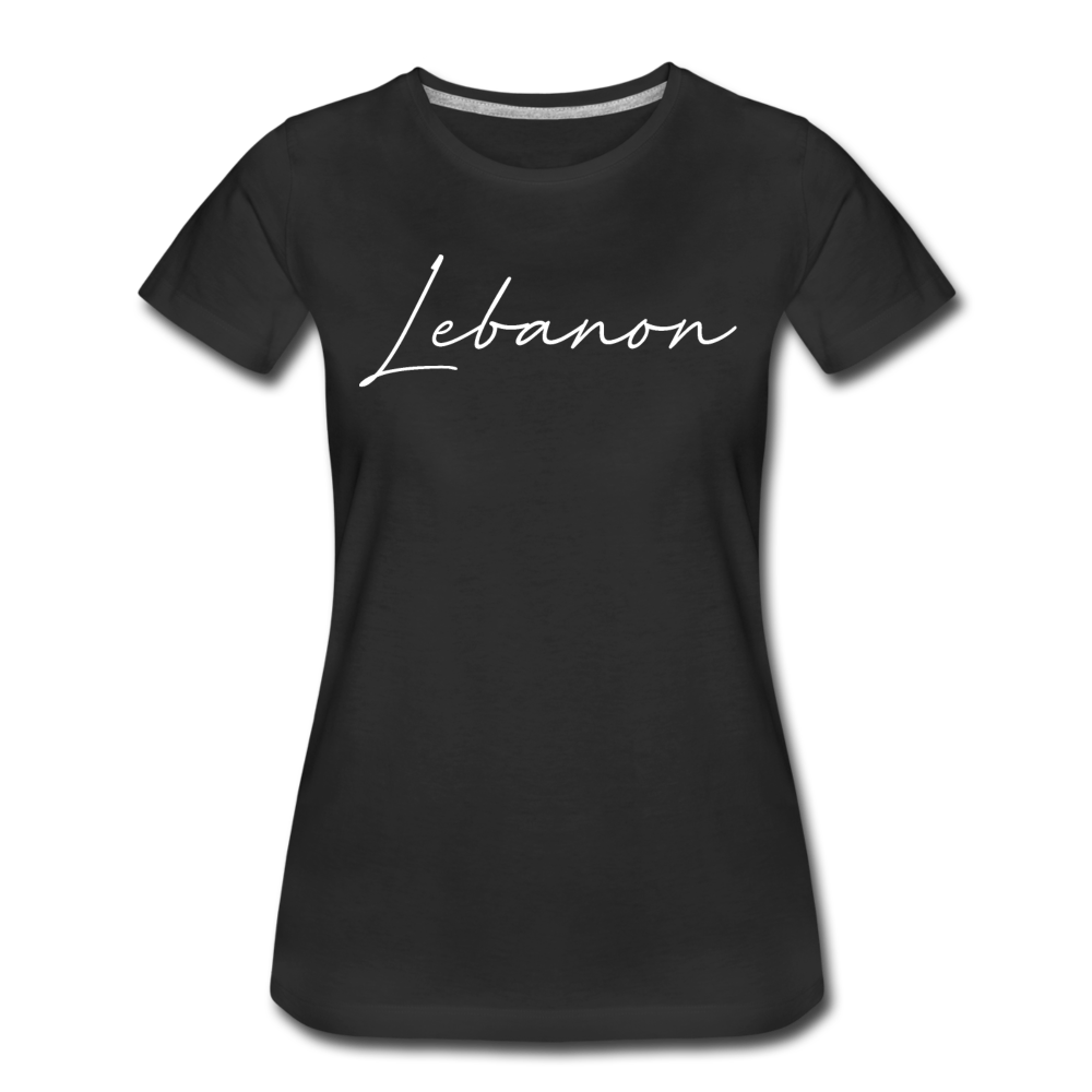 Lebanon Cursive Women's T-Shirt - black